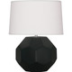 Robert Abbey - MOS01 - One Light Table Lamp - Franklin - Matte Obsidian Glazed Ceramic