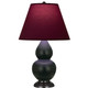 Robert Abbey - MOS11P - One Light Accent Lamp - Small Double Gourd - Matte Obsidian Glazed Ceramic w/Deep Patina Bronze