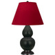 Robert Abbey - MOS11R - One Light Accent Lamp - Small Double Gourd - Matte Obsidian Glazed Ceramic w/Deep Patina Bronze