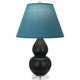 Robert Abbey - MOS13B - One Light Accent Lamp - Small Double Gourd - Matte Obsidian Glazed Ceramic w/Lucite