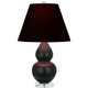 Robert Abbey - MOS13K - One Light Accent Lamp - Small Double Gourd - Matte Obsidian Glazed Ceramic w/Lucite