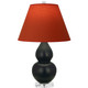 Robert Abbey - MOS13T - One Light Accent Lamp - Small Double Gourd - Matte Obsidian Glazed Ceramic w/Lucite