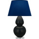 Robert Abbey - MOS23N - One Light Table Lamp - Double Gourd - Matte Obsidian Glazed Ceramic w/Lucite