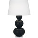 Robert Abbey - MOS43 - One Light Table Lamp - Triple Gourd - Matte Obsidian Glazed Ceramic w/Lucite
