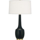 Robert Abbey - MOS70 - One Light Table Lamp - Delilah - Matte Obsidan Glazed Ceramic