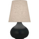 Robert Abbey - MOS91 - One Light Table Lamp - Small June - Matte Obsidian Glazed Ceramic