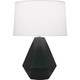 Robert Abbey - MOS97 - One Light Table Lamp - Delta - Matte Obsidian Glazed Ceramic w/Polished Nickel