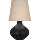 Robert Abbey - MOS98 - One Light Table Lamp - June - Matte Obsidian Glazed Ceramic