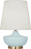 Robert Abbey - MSB24 - One Light Table Lamp - Michael Berman Nolan - Matte Sky Blue Glazed Ceramic w/Modern Brass
