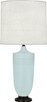 Robert Abbey - MSB28 - One Light Table Lamp - Michael Berman Hadrian - Matte Sky Blue Glazed Ceramic w/Deep Patina Bronze