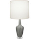 Robert Abbey - MST35 - One Light Accent Lamp - Small Emma - Matte Smokey Taupe Glazed Ceramic w/Polished Nickel