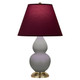 Robert Abbey - MST50P - One Light Accent Lamp - Small Double Gourd - Matte Smokey Taupe Glazed Ceramic w/Antique Natural Brass