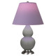 Robert Abbey - MST52L - One Light Accent Lamp - Small Double Gourd - Matte Smokey Taupe Glazed Ceramic w/Antique Silver