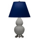 Robert Abbey - MST52N - One Light Accent Lamp - Small Double Gourd - Matte Smokey Taupe Glazed Ceramic w/Antique Silver