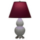 Robert Abbey - MST52P - One Light Accent Lamp - Small Double Gourd - Matte Smokey Taupe Glazed Ceramic w/Antique Silver