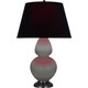 Robert Abbey - MST57K - One Light Table Lamp - Double Gourd - Matte Smokey Taupe Glazed Ceramic w/Deep Patina Bronze