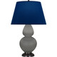 Robert Abbey - MST57N - One Light Table Lamp - Double Gourd - Matte Smokey Taupe Glazed Ceramic w/Deep Patina Bronze