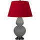 Robert Abbey - MST57R - One Light Table Lamp - Double Gourd - Matte Smokey Taupe Glazed Ceramic w/Deep Patina Bronze