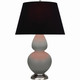 Robert Abbey - MST59K - One Light Table Lamp - Double Gourd - Matte Smokey Taupe Glazed Ceramic w/Antique Silver