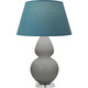 Robert Abbey - MST62B - One Light Table Lamp - Double Gourd - Matte Smokey Taupe Glazed Ceramic w/Lucite