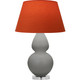 Robert Abbey - MST62T - One Light Table Lamp - Double Gourd - Matte Smokey Taupe Glazed Ceramic w/Lucite