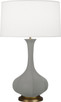 Robert Abbey - MST94 - One Light Table Lamp - Pike - Matte Smokey Taupe Glazed Ceramic w/Aged Brass