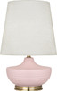 Robert Abbey - MWR24 - One Light Table Lamp - Michael Berman Nolan - Matte Woodrose Glazed Ceramic w/Modern Brass