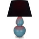 Robert Abbey - OB23K - One Light Table Lamp - Double Gourd - Steel Blue Glazed Ceramic w/Lucite