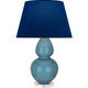Robert Abbey - OB23N - One Light Table Lamp - Double Gourd - Steel Blue Glazed Ceramic w/Lucite