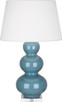 Robert Abbey - OB43X - One Light Table Lamp - Triple Gourd - Steel Blue Glazed Ceramic w/Lucite