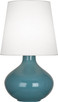 Robert Abbey - OB993 - One Light Table Lamp - June - Steel Blue Glazed Ceramic