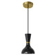 Robert Abbey - OS01OS - One Light Pendant - Clare - Modern Brass w/Obsidian Painted
