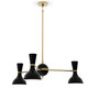 Robert Abbey - OS03OS - Three Light Chandelier - Clare - Modern Brass w/Obsidian Painted