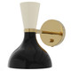 Robert Abbey - OS05BN - One Light Wall Sconce - Clare - Modern Brass w/Obsidian Bone Painted