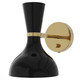 Robert Abbey - OS05OS - One Light Wall Sconce - Clare - Modern Brass w/Obsidian Painted