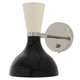 Robert Abbey - OS06BN - One Light Wall Sconce - Clare - Polished Nickel w/Obsidian Bone Painted