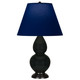 Robert Abbey - OS11N - One Light Accent Lamp - Small Double Gourd - Obsidian Glazed Ceramic w/Deep Patina Bronze