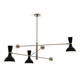 Robert Abbey - OS11OS - Three Light Pendant - Clare - Polished Nickel w/Obsidian Painted