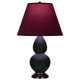 Robert Abbey - OS11P - One Light Accent Lamp - Small Double Gourd - Obsidian Glazed Ceramic w/Deep Patina Bronze