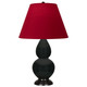 Robert Abbey - OS11R - One Light Accent Lamp - Small Double Gourd - Obsidian Glazed Ceramic w/Deep Patina Bronze