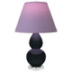 Robert Abbey - OS13L - One Light Accent Lamp - Small Double Gourd - Obsidian Glazed Ceramic w/Lucite