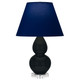 Robert Abbey - OS13N - One Light Accent Lamp - Small Double Gourd - Obsidian Glazed Ceramic w/Lucite