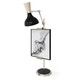 Robert Abbey - OS15BN - One Light Table Easel - Clare - Polished Nickel w/Obsidian Bone Painted