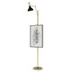 Robert Abbey - OS16BN - One Light Floor Easel - Clare - Modern Brass w/Obsidian Bone Painted