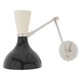 Robert Abbey - OS19BN - One Light Wall Sconce - Clare - Polished Nickel w/Obsidian Bone Painted