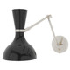 Robert Abbey - OS19OS - One Light Wall Sconce - Clare - Polished Nickel w/Obsidian Painted