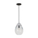 Visual Comfort Modern - SLPD279CB - One Light Pendant - Alina - Nightshade Black