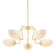 Mitzi - H1064805-AGB - Five Light Chandelier - Reva - Aged Brass