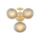 Mitzi - H1073604-AGB - Four Light Semi Flush Mount - Zaley - Aged Brass
