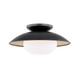 Mitzi - H368601M-BLK/GL - One Light Semi Flush Mount - Cadence - Black